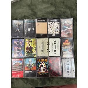 Lot of 15 Rock & Roll Heavy Metal VTG Cassette tapes Grateful Dead, Led Zeppelin